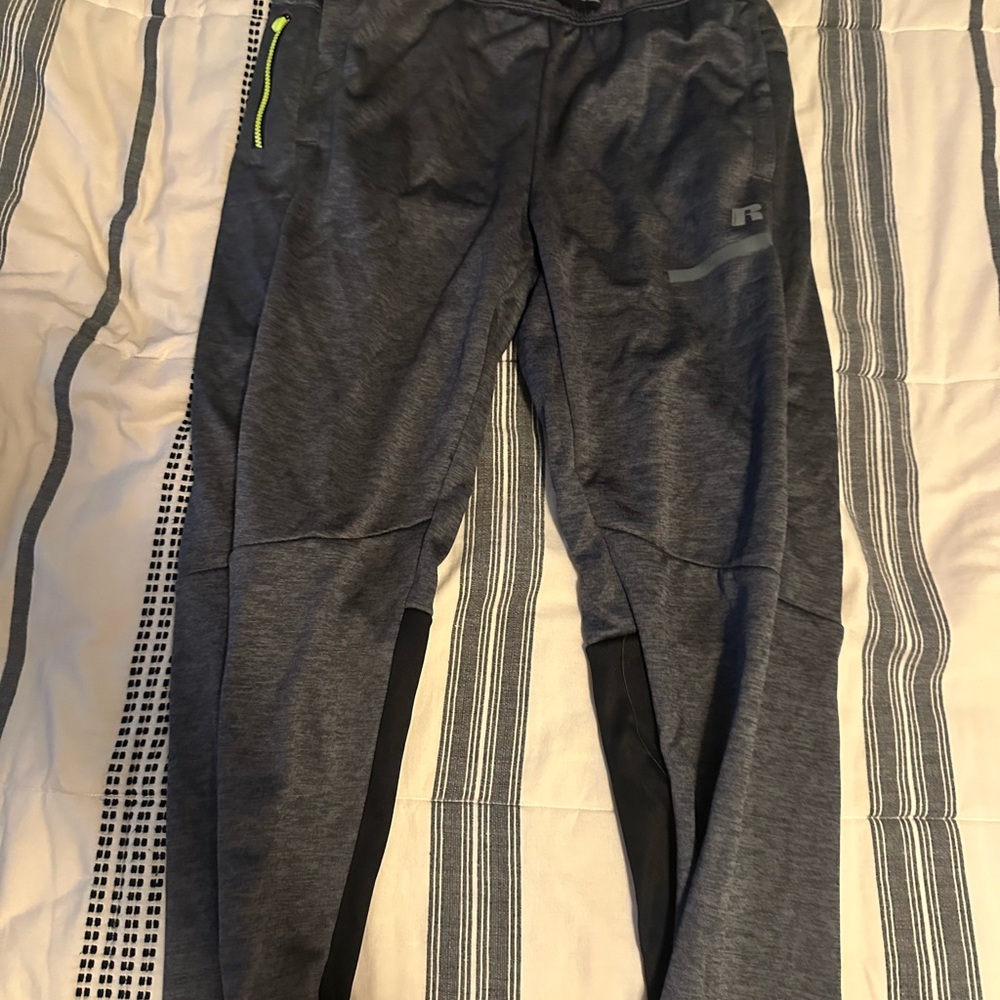 Russell Athletic Kids Gray Joggers with Black Accents